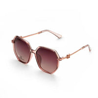 Fyreon Brown Large Full Rim Hexagonal Sunglasses for Women — Hashtag Eyewears