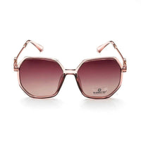 Fyreon Brown Large Full Rim Hexagonal Sunglasses for Women — Hashtag Eyewears
