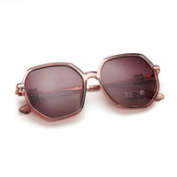 Fyreon Brown Large Full Rim Hexagonal Sunglasses for Women — Hashtag Eyewears
