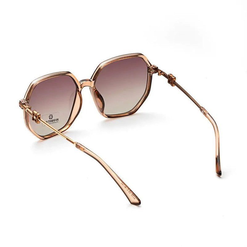 Fyreon | Pink Large Full Rim Hexagonal Sunglasses for Women [Polarized]
