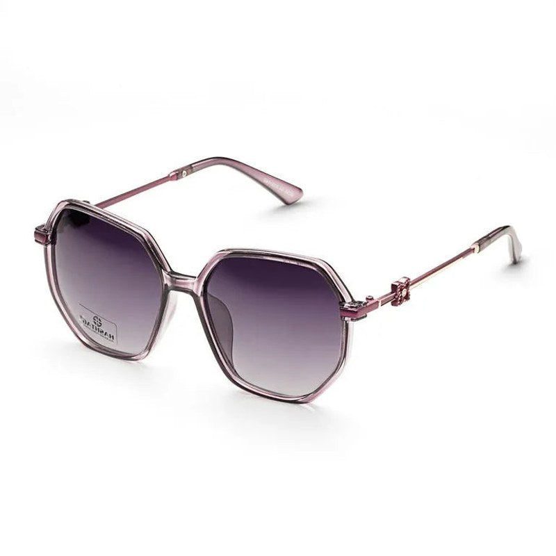 Fyreon Purple Large Full Rim Hexagonal Sunglasses for Women — Hashtag Eyewears