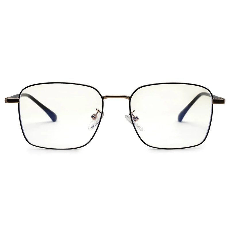 Fyrion Black & Gold Medium Full Rim RECTANGLE Computer Glasses for Men & Women — Hashtag Eyewears