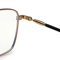 Fyrion Black & Gold Medium Full Rim RECTANGLE Computer Glasses for Men & Women — Hashtag Eyewears