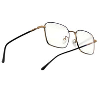 Fyrion Black & Gold Medium Full Rim RECTANGLE Computer Glasses for Men & Women — Hashtag Eyewears