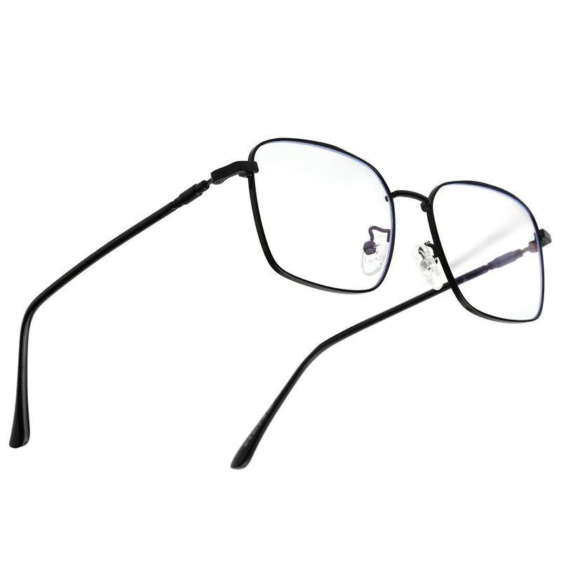Fyrion Black Medium Full Rim RECTANGLE Computer Glasses for Men & Women — Hashtag Eyewears