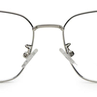 Fyrion Black & Silver Medium Full Rim RECTANGLE Computer Glasses for Men & Women — Hashtag Eyewears