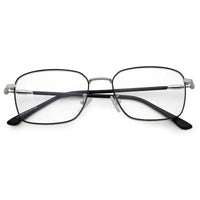 Fyrion Black & Silver Medium Full Rim RECTANGLE Computer Glasses for Men & Women — Hashtag Eyewears