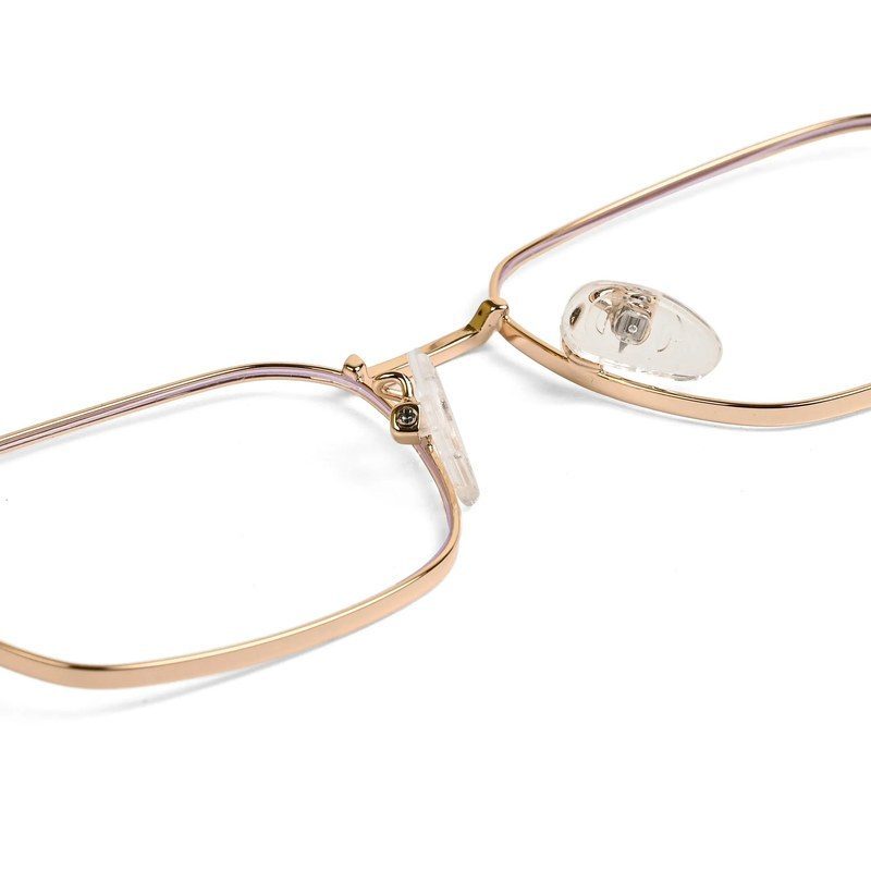 Fyrion Golden Medium Full Rim RECTANGLE Computer Glasses for Men & Women — Hashtag Eyewears