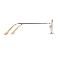 Fyrion Golden Medium Full Rim RECTANGLE Computer Glasses for Men & Women — Hashtag Eyewears