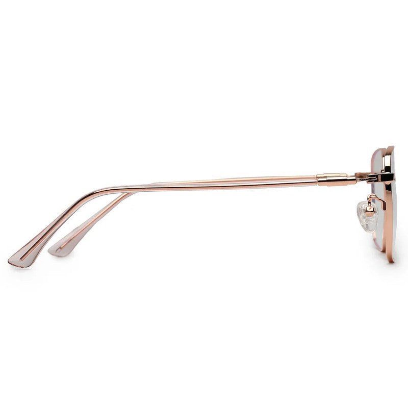 Fyrion Rose Gold Medium Full Rim RECTANGLE Computer Glasses for Men & Women — Hashtag Eyewears
