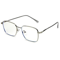 Fyrion Silver Medium Full Rim RECTANGLE Computer Glasses for Men & Women — Hashtag Eyewears