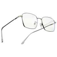 Fyrion Silver Medium Full Rim RECTANGLE Computer Glasses for Men & Women — Hashtag Eyewears