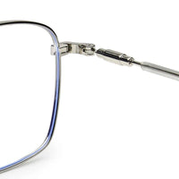 Fyrion Silver Medium Full Rim RECTANGLE Computer Glasses for Men & Women — Hashtag Eyewears
