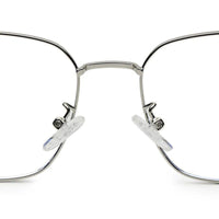 Fyrion Silver Medium Full Rim RECTANGLE Computer Glasses for Men & Women — Hashtag Eyewears