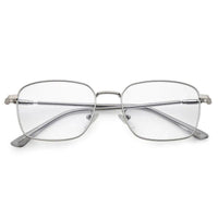 Fyrion Silver Medium Full Rim RECTANGLE Computer Glasses for Men & Women — Hashtag Eyewears