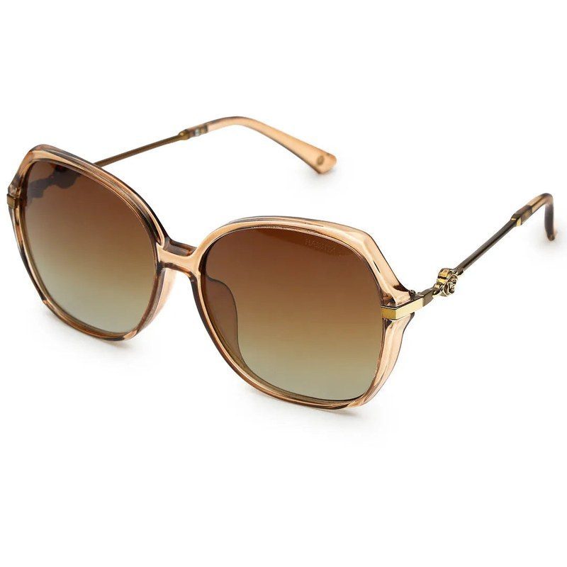 Gaelion Gradient Brown Large Full Rim Square Sunglasses for Women — Hashtag Eyewears