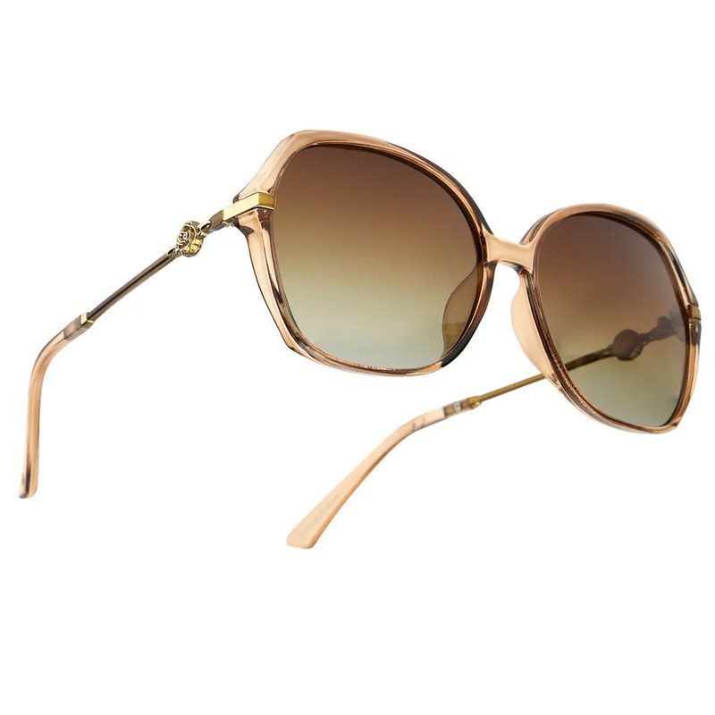 Gaelion Gradient Brown Large Full Rim Square Sunglasses for Women — Hashtag Eyewears