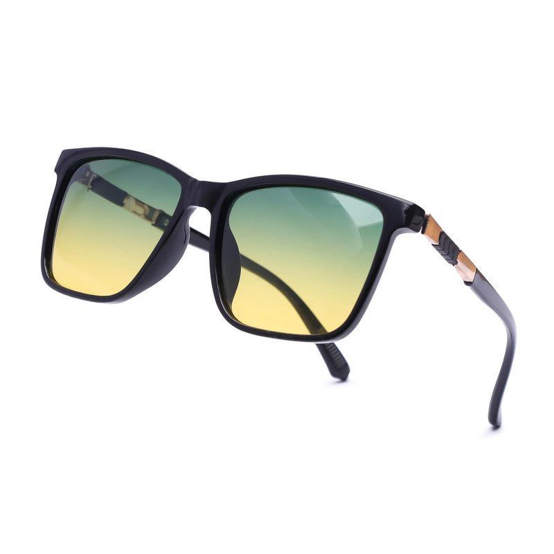 Galaron Black Large Full Rim Square Sunglasses for Men & Women — Hashtag Eyewears