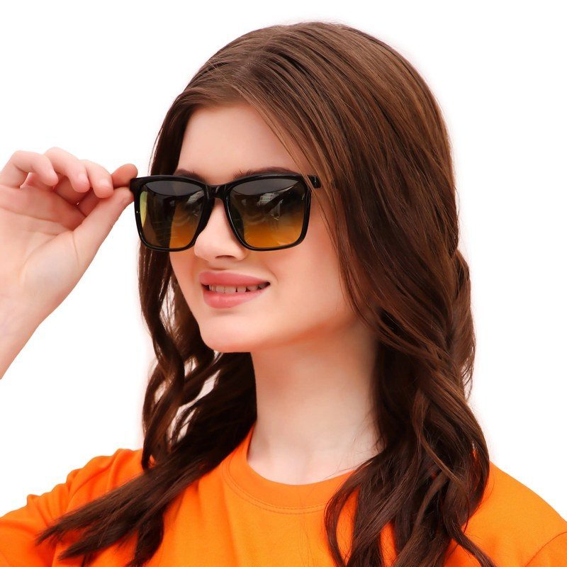 Galaron Black Large Full Rim Square Sunglasses for Men & Women — Hashtag Eyewears