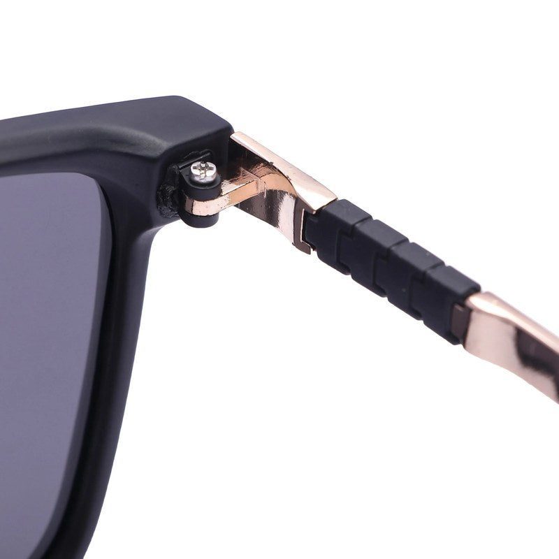 Galaron Matt Black Large Full Rim Square Sunglasses for Men & Women — Hashtag Eyewears