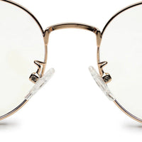 Galveris Black & Gold Small Full Rim Round Computer Glasses for Men & Women — Hashtag Eyewears