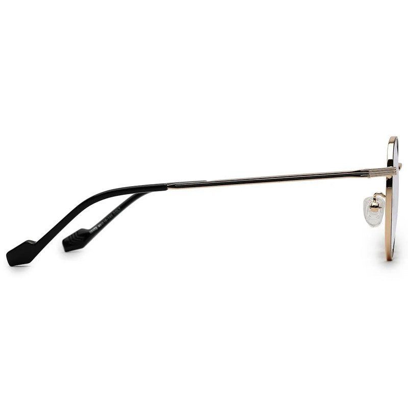 Galveris Black & Gold Small Full Rim Round Computer Glasses for Men & Women — Hashtag Eyewears