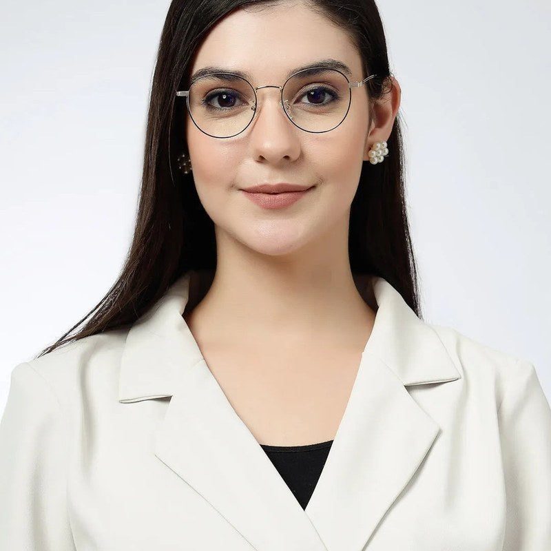 Galveris Black & Gold Small Full Rim Round Computer Glasses for Men & Women — Hashtag Eyewears