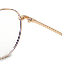 Galveris Black & Gold Small Full Rim Round Computer Glasses for Men & Women — Hashtag Eyewears