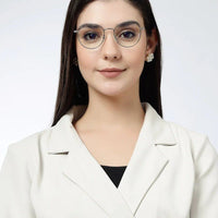 Galveris Black & Silver Small Full Rim Round Computer Glasses for Men & Women — Hashtag Eyewears
