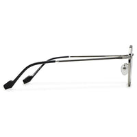 Galveris Black & Silver Small Full Rim Round Computer Glasses for Men & Women — Hashtag Eyewears