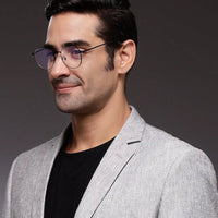 Galveris Black Small Full Rim Round Computer Glasses for Men & Women — Hashtag Eyewears