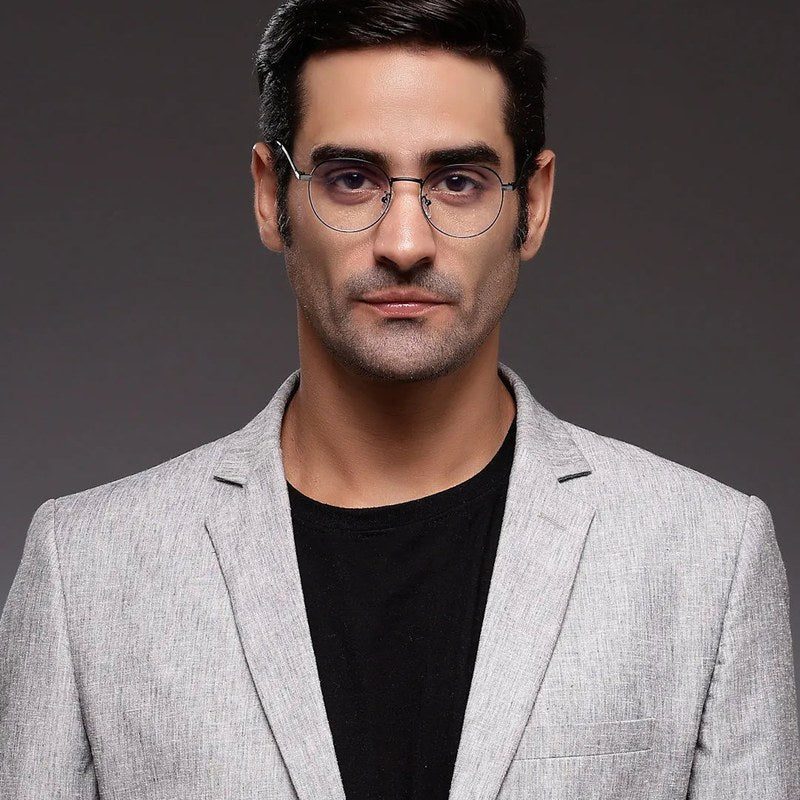 Galveris Black Small Full Rim Round Computer Glasses for Men & Women — Hashtag Eyewears