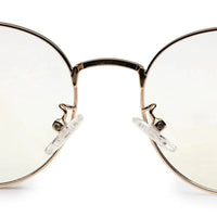 Galveris Golden Small Full Rim Round Computer Glasses for Men & Women — Hashtag Eyewears
