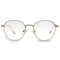 Galveris Golden Small Full Rim Round Computer Glasses for Men & Women — Hashtag Eyewears