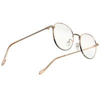 Galveris Golden Small Full Rim Round Computer Glasses for Men & Women — Hashtag Eyewears