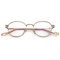 Galveris Golden Small Full Rim Round Computer Glasses for Men & Women — Hashtag Eyewears