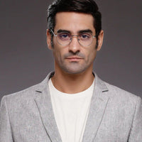 Galveris Grey Small Full Rim Round Computer Glasses for Men & Women — Hashtag Eyewears