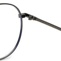 Galveris Grey Small Full Rim Round Computer Glasses for Men & Women — Hashtag Eyewears