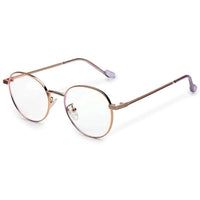Galveris Rose Gold Small Full Rim Round Computer Glasses for Men & Women — Hashtag Eyewears