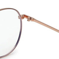 Galveris Rose Gold Small Full Rim Round Computer Glasses for Men & Women — Hashtag Eyewears