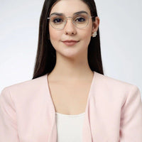 Galveris Rose Gold Small Full Rim Round Computer Glasses for Men & Women — Hashtag Eyewears