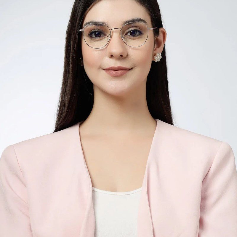 Galveris Rose Gold Small Full Rim Round Computer Glasses for Men & Women — Hashtag Eyewears