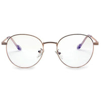 Galveris Rose Gold Small Full Rim Round Computer Glasses for Men & Women — Hashtag Eyewears