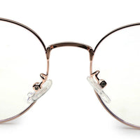 Galveris Rose Gold Small Full Rim Round Computer Glasses for Men & Women — Hashtag Eyewears