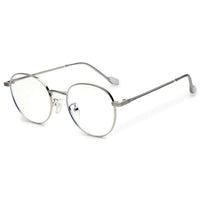 Galveris Silver Small Full Rim Round Computer Glasses for Men & Women — Hashtag Eyewears