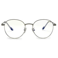 Galveris Silver Small Full Rim Round Computer Glasses for Men & Women — Hashtag Eyewears
