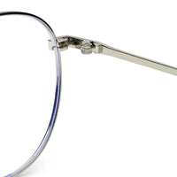 Galveris Silver Small Full Rim Round Computer Glasses for Men & Women — Hashtag Eyewears