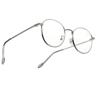 Galveris Silver Small Full Rim Round Computer Glasses for Men & Women — Hashtag Eyewears