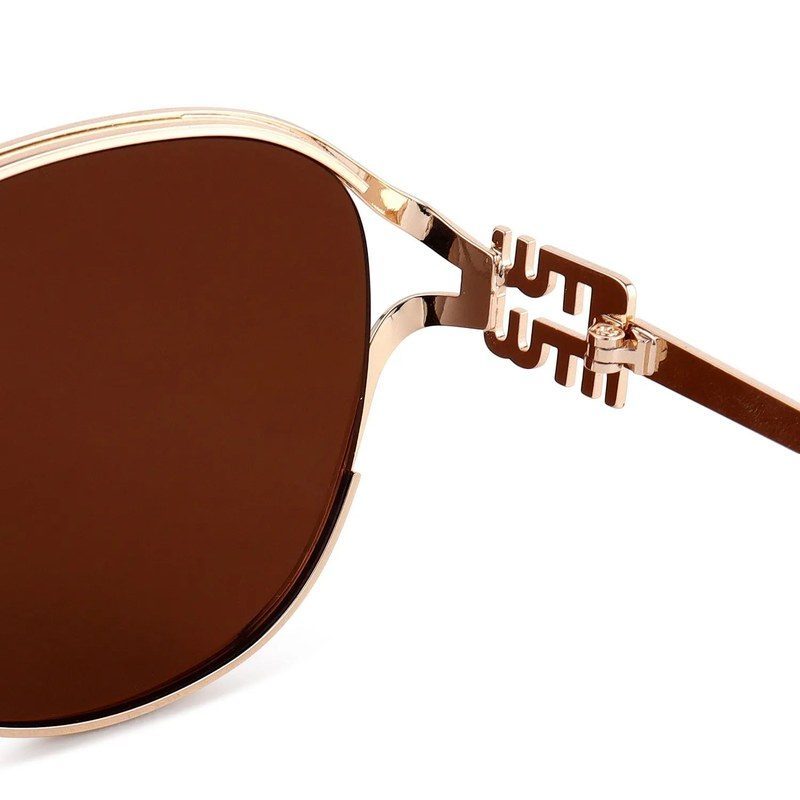 Glacior Brown Large Full Rim Oval Sunglasses for Women — Hashtag Eyewears
