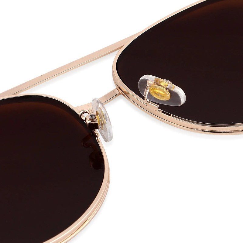 Glacior Brown Large Full Rim Oval Sunglasses for Women — Hashtag Eyewears